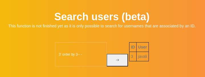 SQLi order by 3