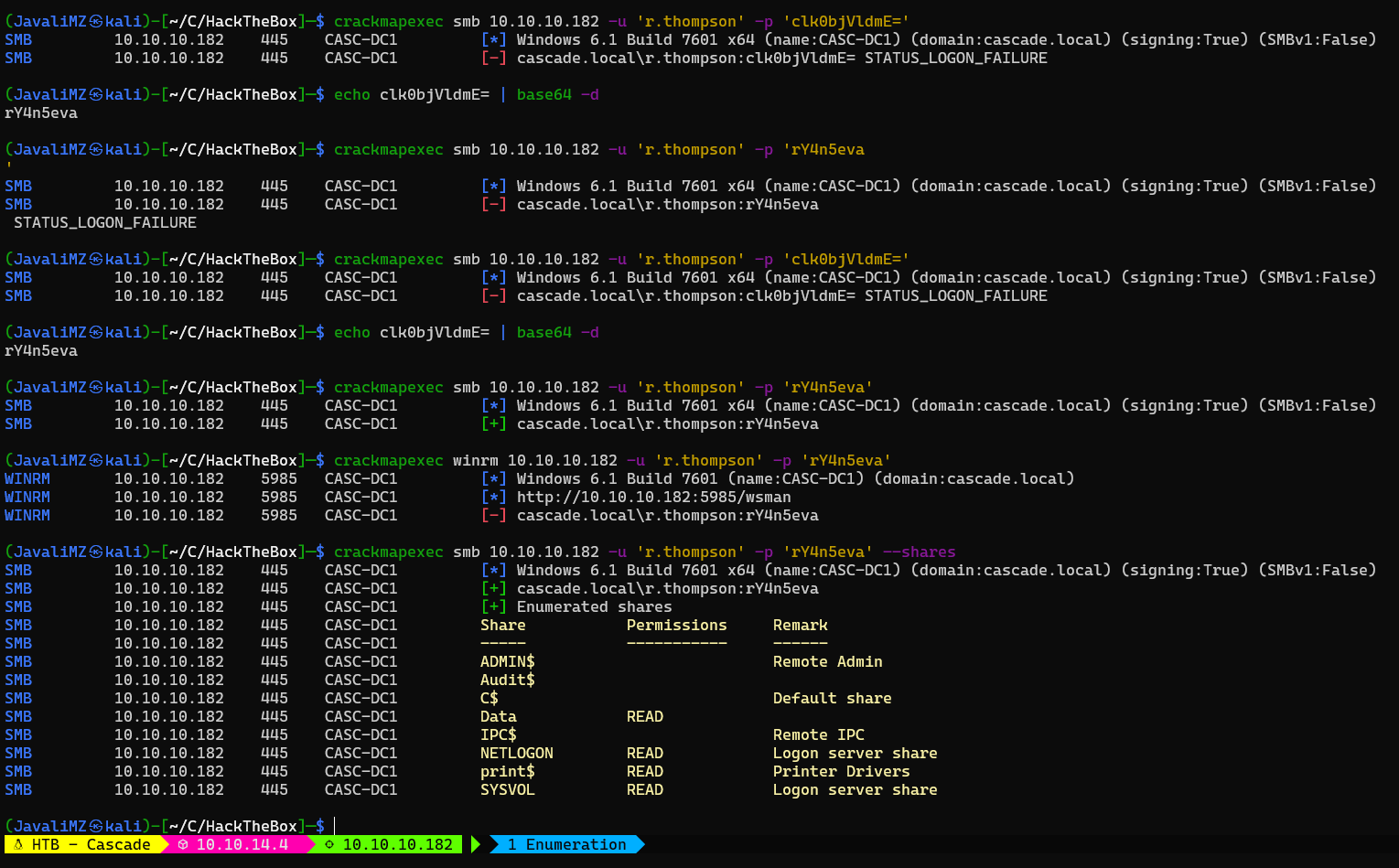 Crackmapexec r.thomson